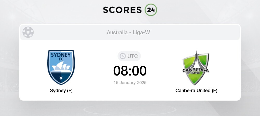 Sydney F Vs Canberra United F Partido Hoy El 15 Enero 2025