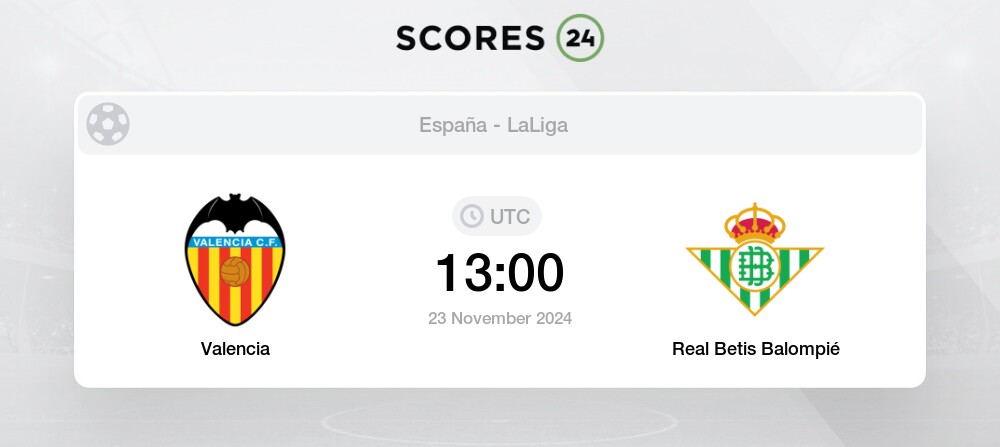 Valencia Vs Real Betis Balompi H H Y Estad Sticas De Equipo Para