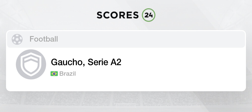 Brazil Gaucho 2 2023 Table & Stats