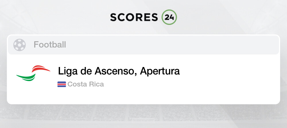 Costa Rica Liga de Ascenso 2023/24 Table & Stats