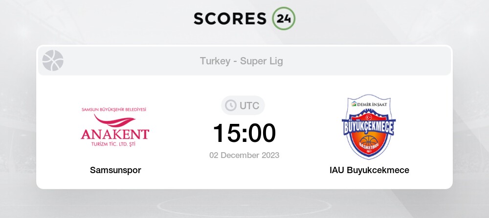 Buyukcekmece vs Samsunspor - Head to Head for 14 September 2023 11:00  Basketball