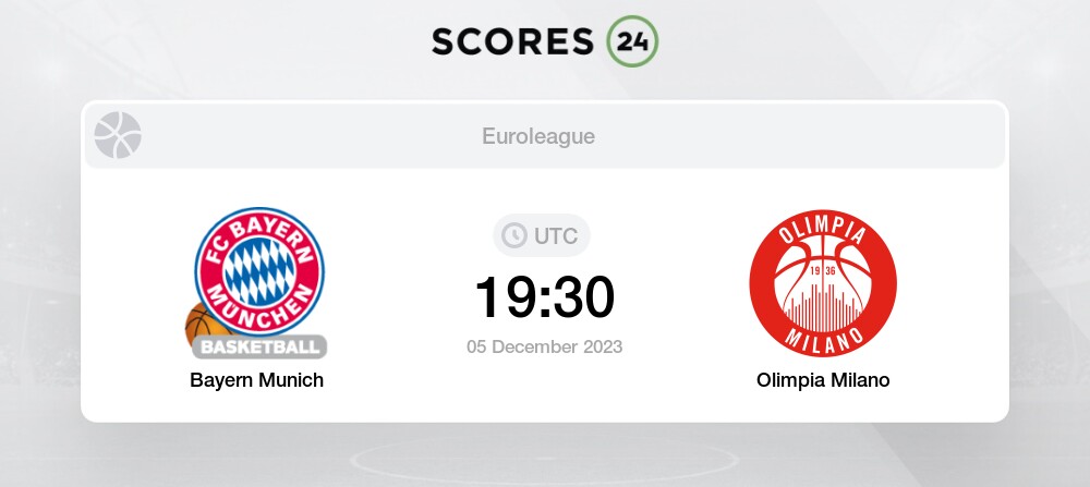 Watch Bayern München v Olimpia Milano Live Stream