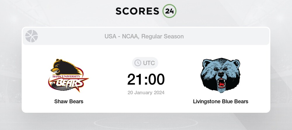 Shaw Bears vs Livingstone Blue Bears 20/01/2024 2100 Basketball Events