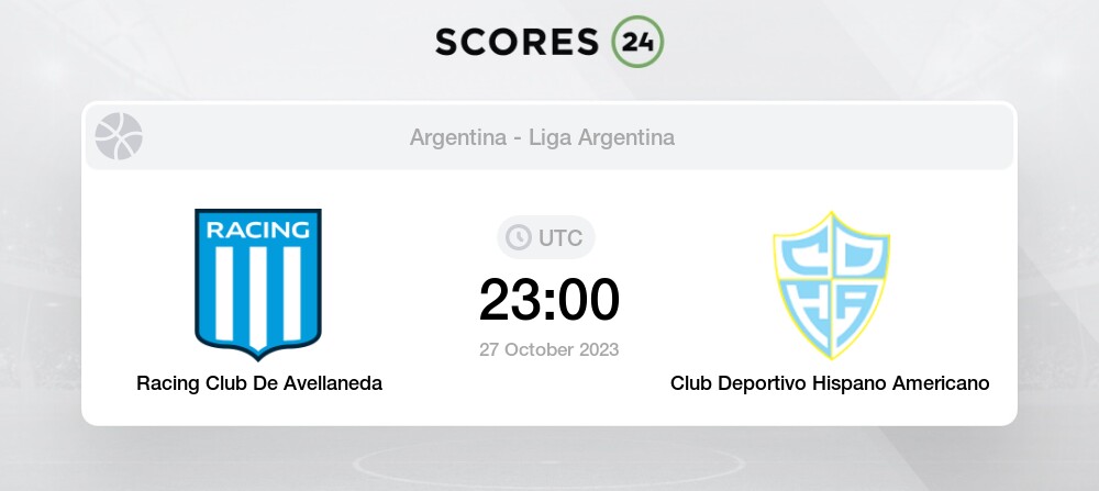 Racing Club De Avellaneda vs Club Deportivo Hispano Americano 27/10/2023  23:00 Basketball Events & Result