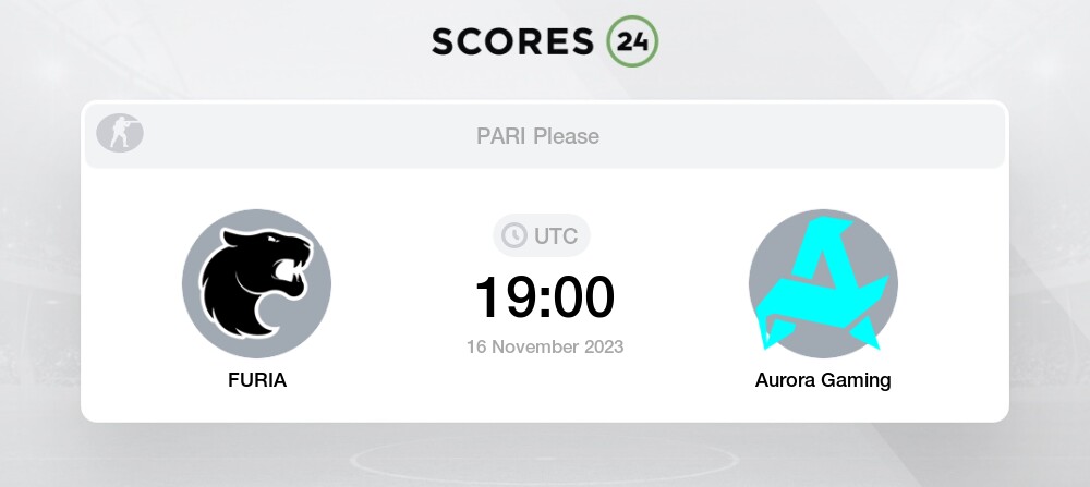 FURIA vs Aurora Gaming 16.11.2023 at PARI, Please 2023, CS:GO
