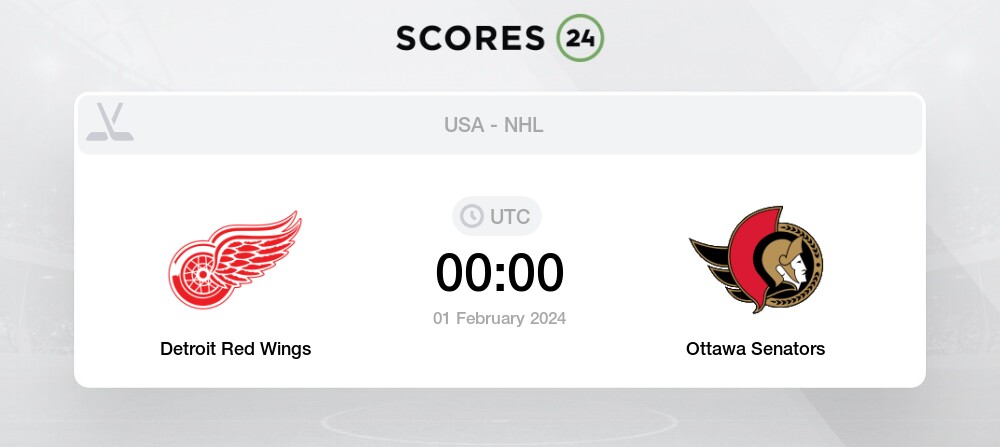 Detroit Red Wings Vs Ottawa Senators Prediction And Picks On 1 February   01 02 2024 Detroit Red Wings Ottawa Senators 