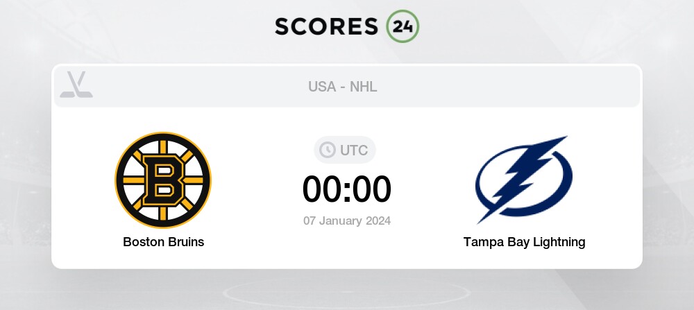 Boston Bruins Vs Tampa Bay Lightning Prediction And Picks On 7 January ...