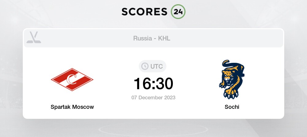 Spartak vs HC Sochi scores & predictions