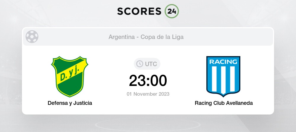 Defensa y Justicia vs Racing Club - live score, predicted lineups and H2H  stats.