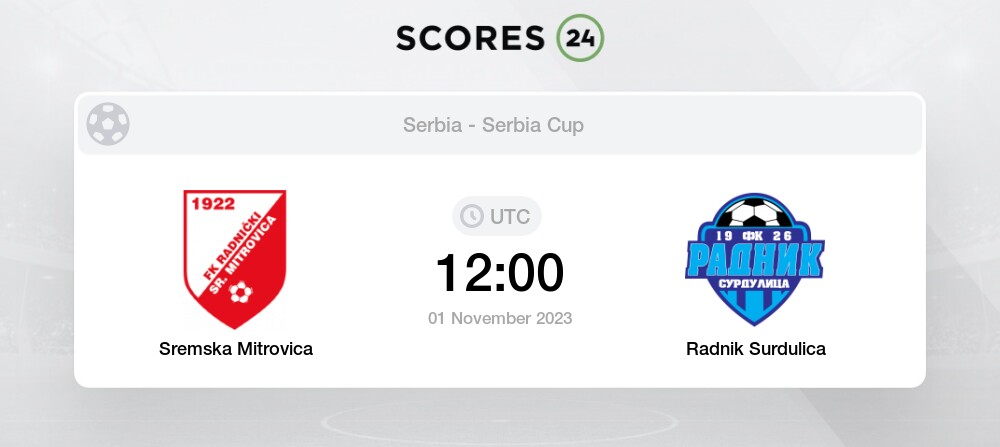 FK Radnik Surdulica vs FK Vojvodina: Live Score, Stream and H2H