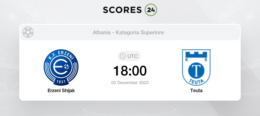 KF Erzeni vs Teuta Durres - live score, predicted lineups and H2H stats.