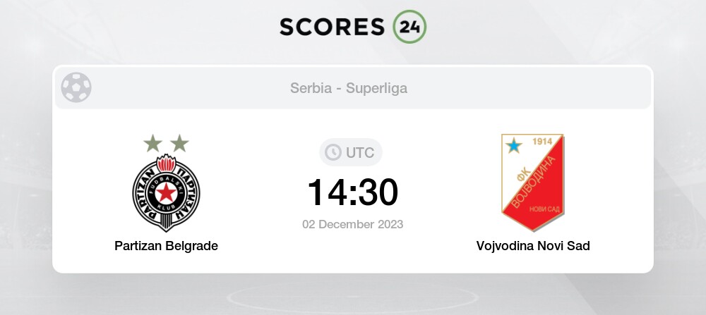 Partizan Belgrade vs Vojvodina Predictions - 02/12/2023