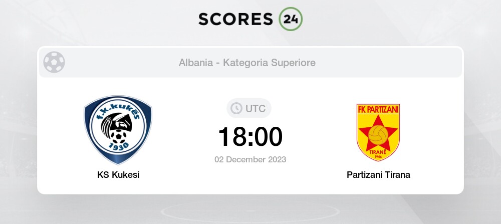 Tirana vs Kukesi Futebol Transmissão ao vivo e resultados 23/11