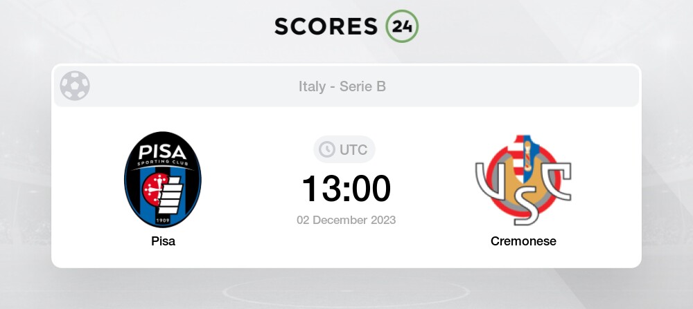 Pisa vs Cremonese 02.12.2023 at Serie B 2023/24, Football