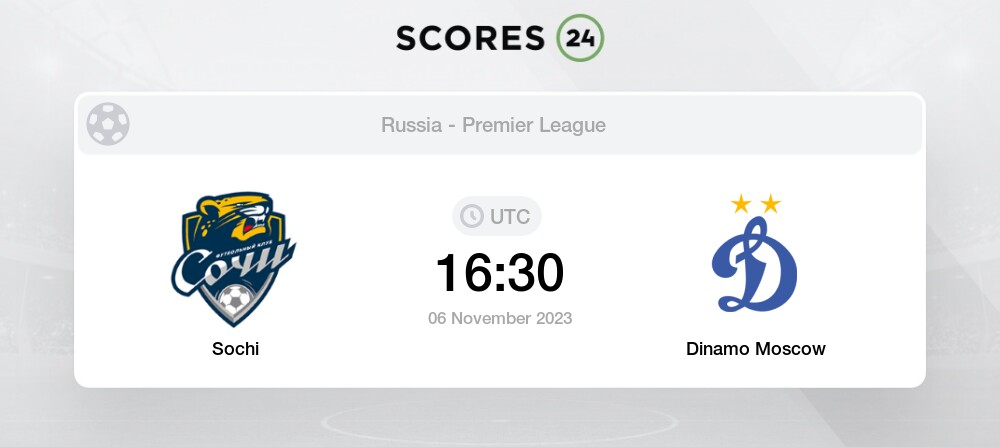 PFC Sochi vs Dinamo Moscow Prediction, Odds & Betting Tips 11/06/2023