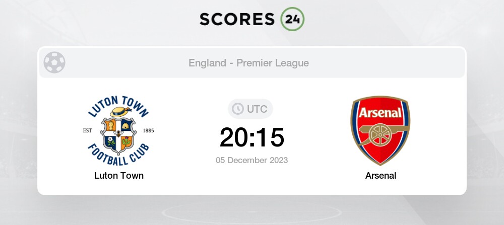 Luton Town x Arsenal: Estatísticas - 05/12/2023