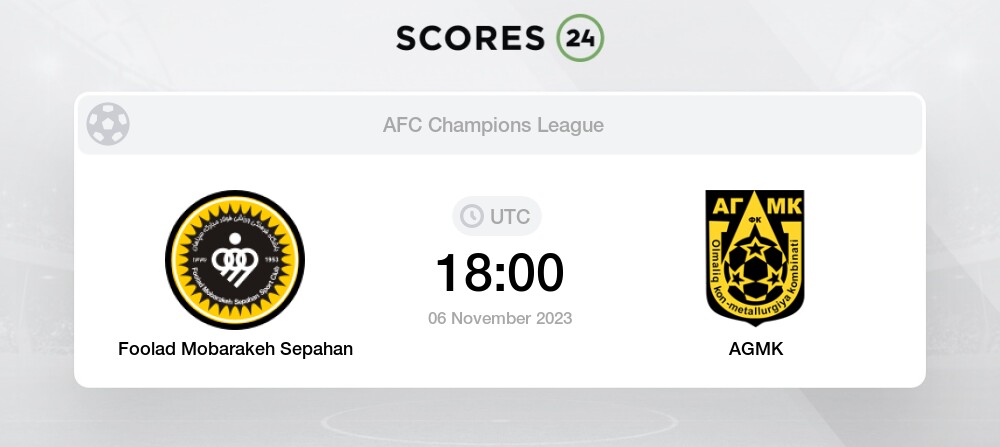 Sepahan vs Olmaliq» Predictions, Odds, Live Score & Stats