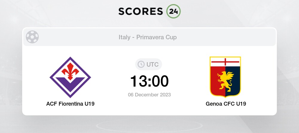 Genoa U19 vs Sampdoria U19 1/12/2023 13:30 Football Events & Result