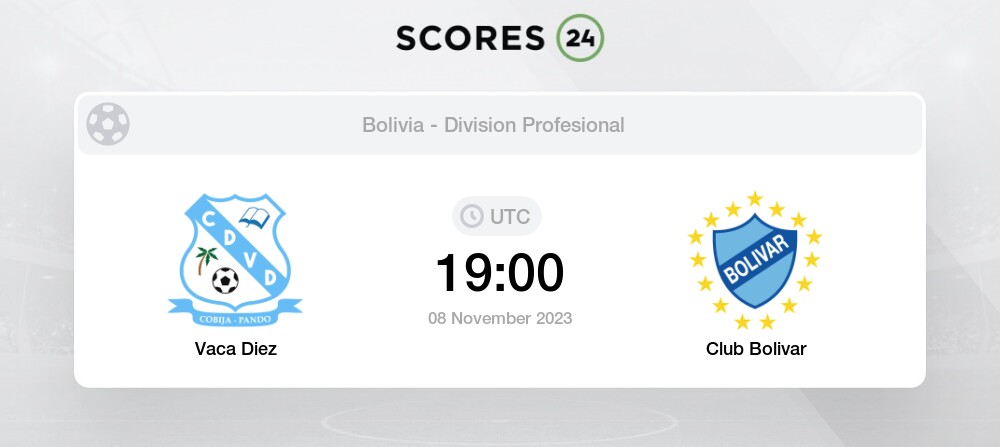 Bolívar - Guabirá Head to Head Statistics Games, Soccer Results