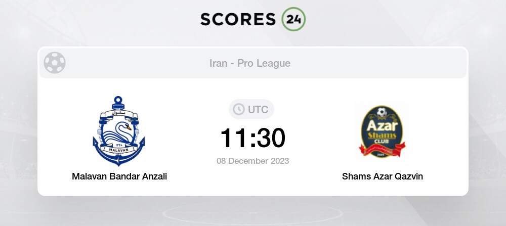 Malavan Bandar Anzali vs Zob Ahan Isfahan FC [LIVE] Score - Persian Gulf  Pro League (football) - August 4, 2023