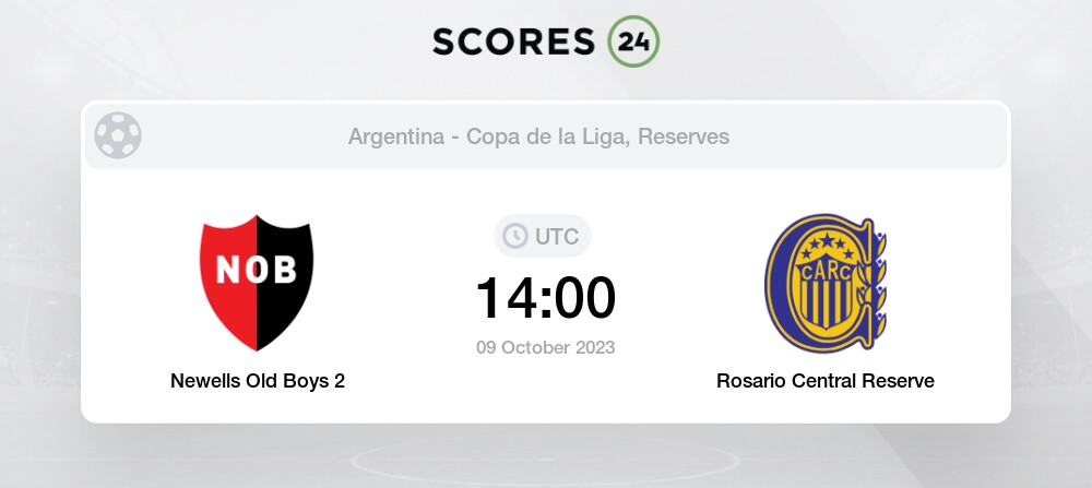 Newells Old Boys 2 vs Rosario Central Reserve - Head to Head for 9