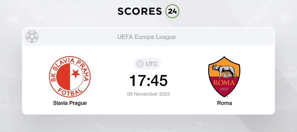 SK Slavia Praha vs Roma live score, H2H and lineups