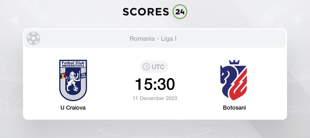 Hermannstadt vs U Craiova score today - 10.12.2023 - Match result