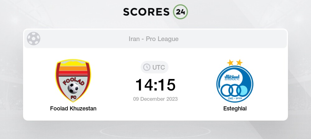 Esteghlal Khuzestan vs Foolad Mobarakeh Sepahan Futebol