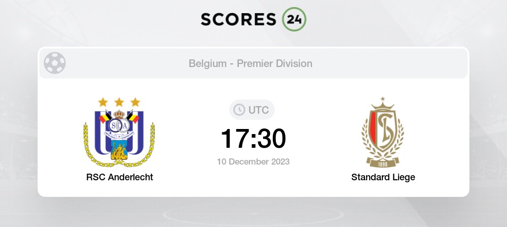 Standard Liège vs Anderlecht H2H stats - SoccerPunter