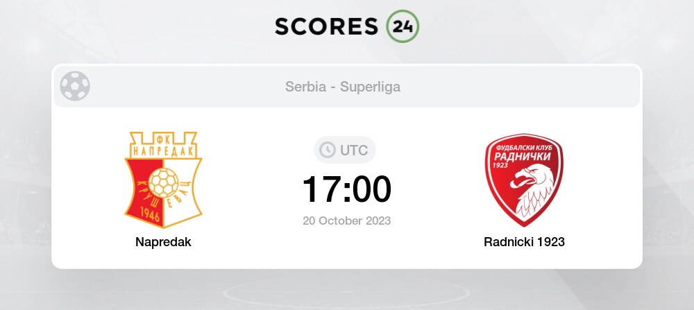 FK Napredak vs FK Radnicki 1923 Prediction, Odds & Betting Tips 10/20/2023