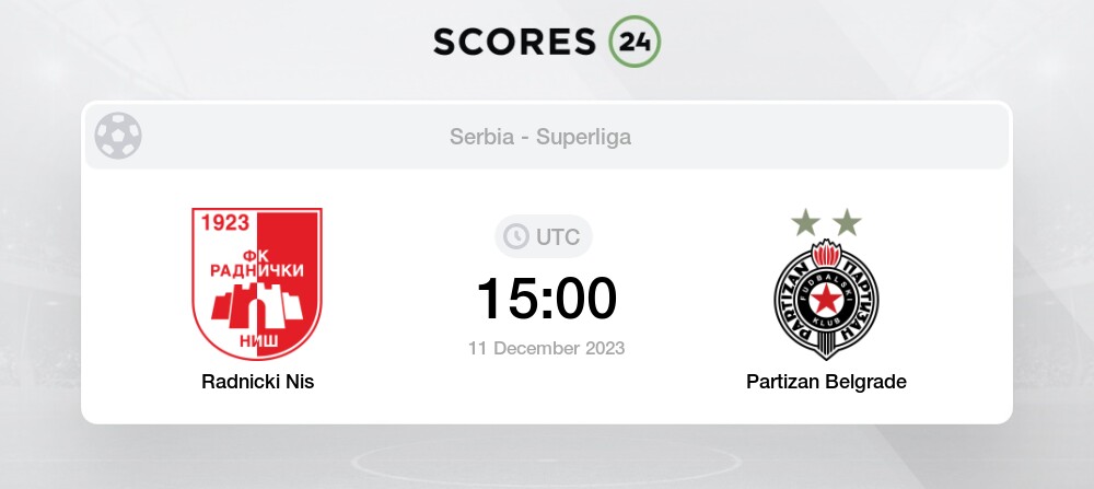 Partizan Belgrade - Vojvodina Novi Sad score ≻ 02.12.2023 ≻ Match score ≡