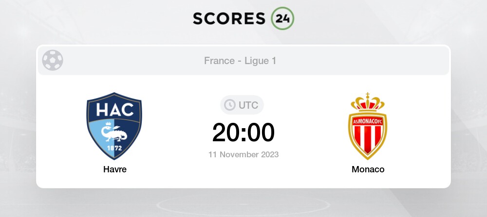 LA HAVRE X AS MONACO, Ligue 1, AO VIVOASSISTA AGORA