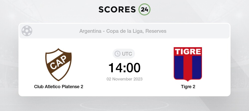 Platense 2 vs CA Tigre Reserve - Head to Head for 2 November 2023 14:00  Football