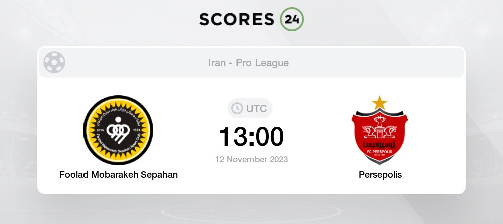 Paykan FC vs Foolad Mobarakeh Sepahan SC - Head to Head for 29