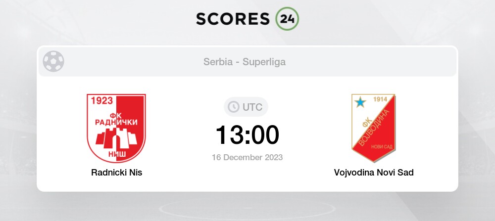 Radnicki Nis vs Vojvodina (Saturday, 16 December 2023) Predictions and  Betting Tips 100% FREE at Betzoid