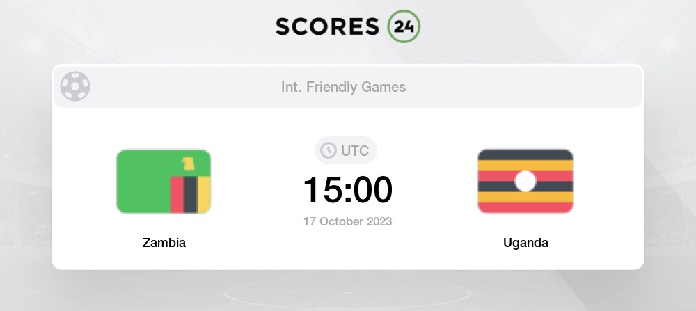 ZAMBIA X UGANDA, Jogos Amistosos Internacionais