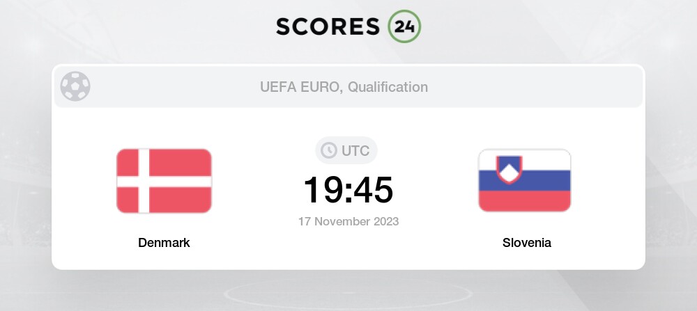 Denmark Vs Slovenia 17/11/2023 19:45 Football Events & Result