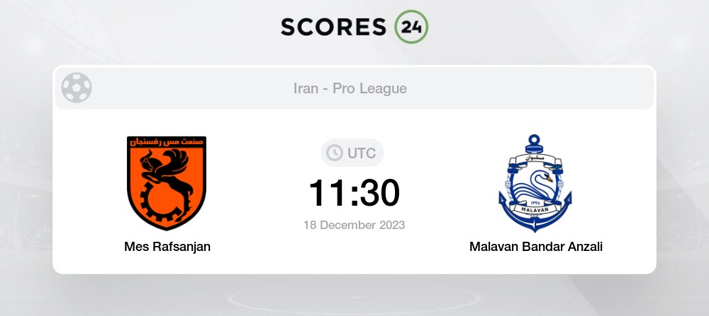 Mes Rafsanjan vs Malavan Prediction, Odds & Betting Tips 12/18/2023