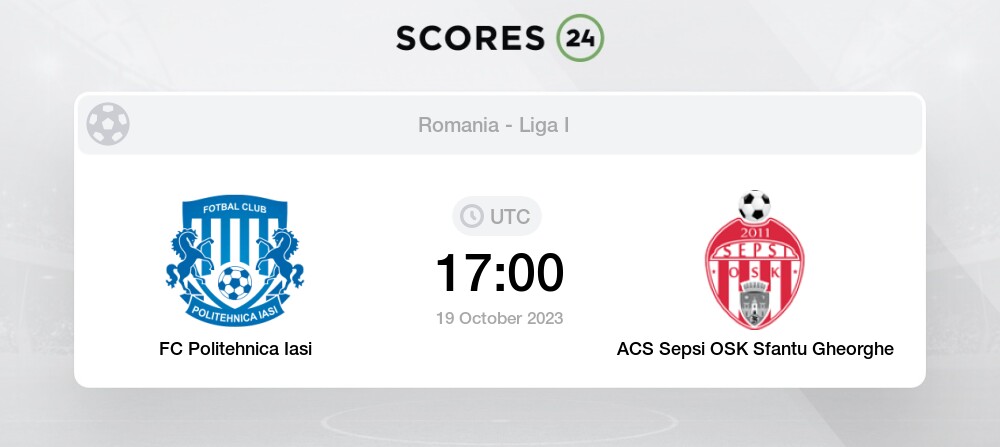 FC Hermannstadt vs ACSM Politehnica Iași live score, H2H and lineups