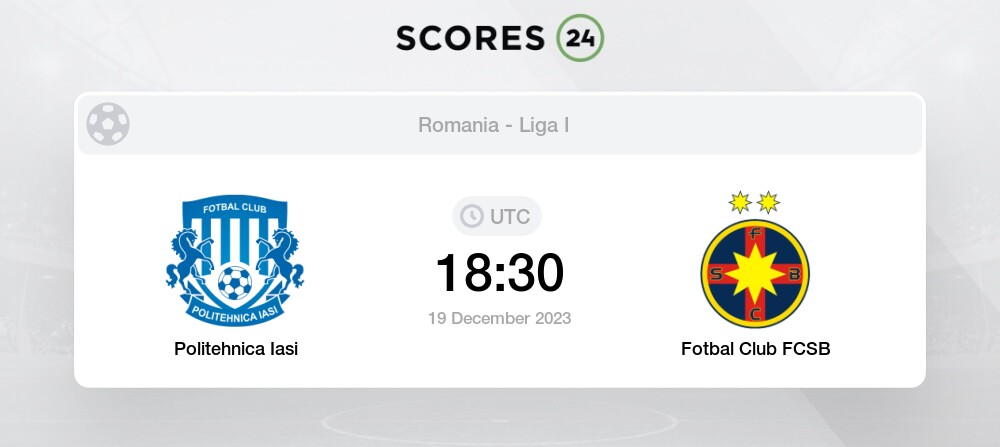 CSM Politehnica Iasi vs FC FCSB - live score, predicted lineups and H2H  stats.