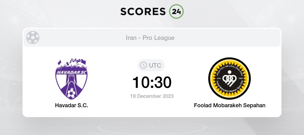 Sepahan vs Tractor - live score, predicted lineups and H2H stats.