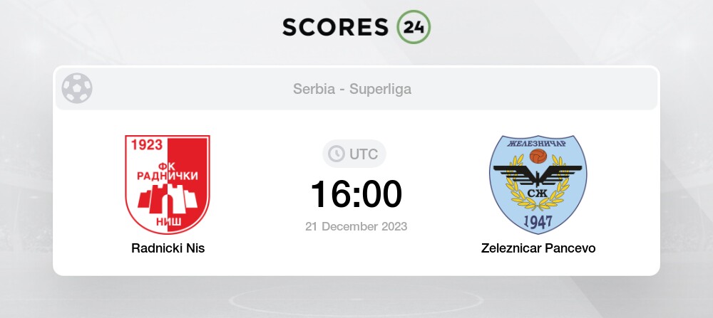 FK Radnicki Nis vs FK Zeleznicar Pancevo Football Betting Odds, 16:00  Thursday 21 December 2023