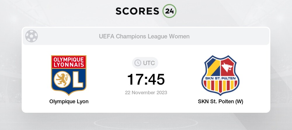 Onde assistir e escalações de Lyon x St. Polten - Champions League Feminina  - 22/11/2023
