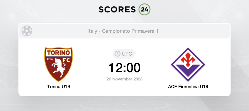 Torino U19 vs Fiorent. U19 - Head to Head for 26 November 2023 12:00  Football