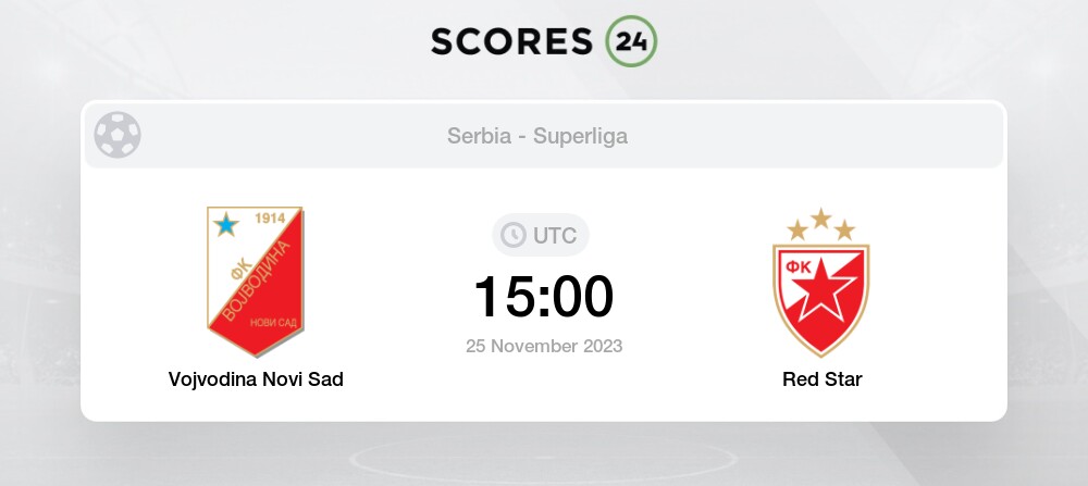 FK Vojvodina vs Red Star Belgrade: Live Score, Stream and H2H results  11/25/2023. Preview match FK Vojvodina vs Red Star Belgrade, team, start  time.