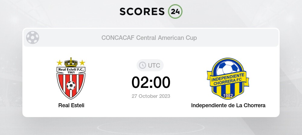 Independiente de La Chorrera vs Real Esteli FC - live score