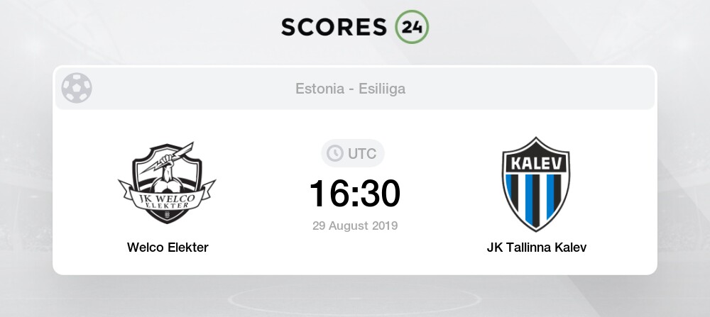 Welco Elekter Jk Tallinna Kalev 29 August 2019 Events Result