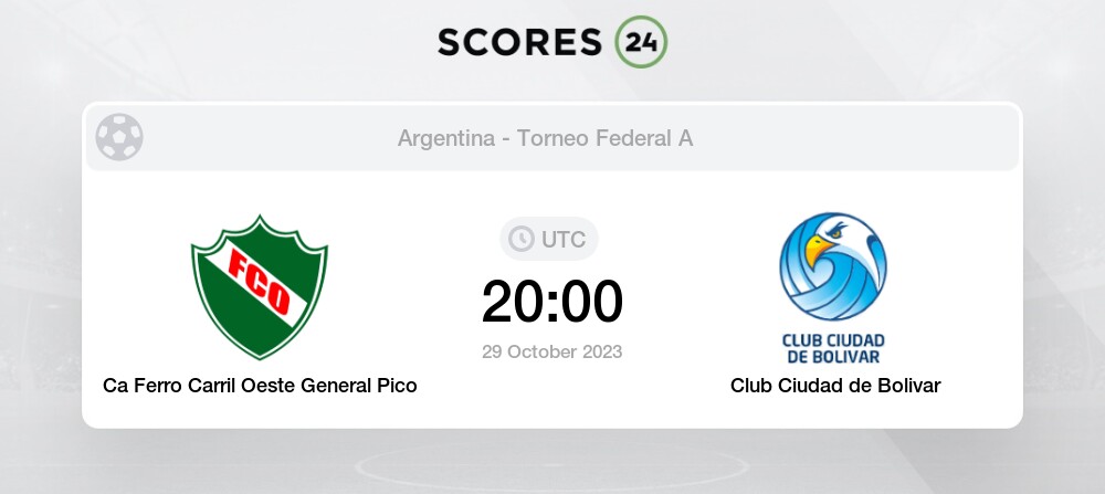 Ciudad vs Ferro Carril Oeste» Predictions, Odds, Live Score & Stats