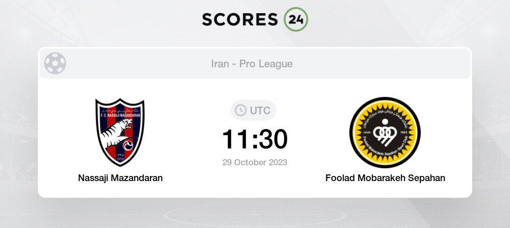 Zob Ahan Isfahan FC vs Foolad Mobarakeh Sepahan SC [LIVE] Score