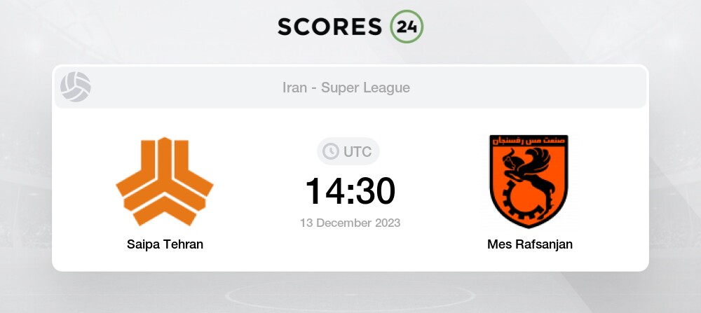 Palpite Mes Rafsanjan x Malavan: 18/12/2023 - Campeonato Iraniano